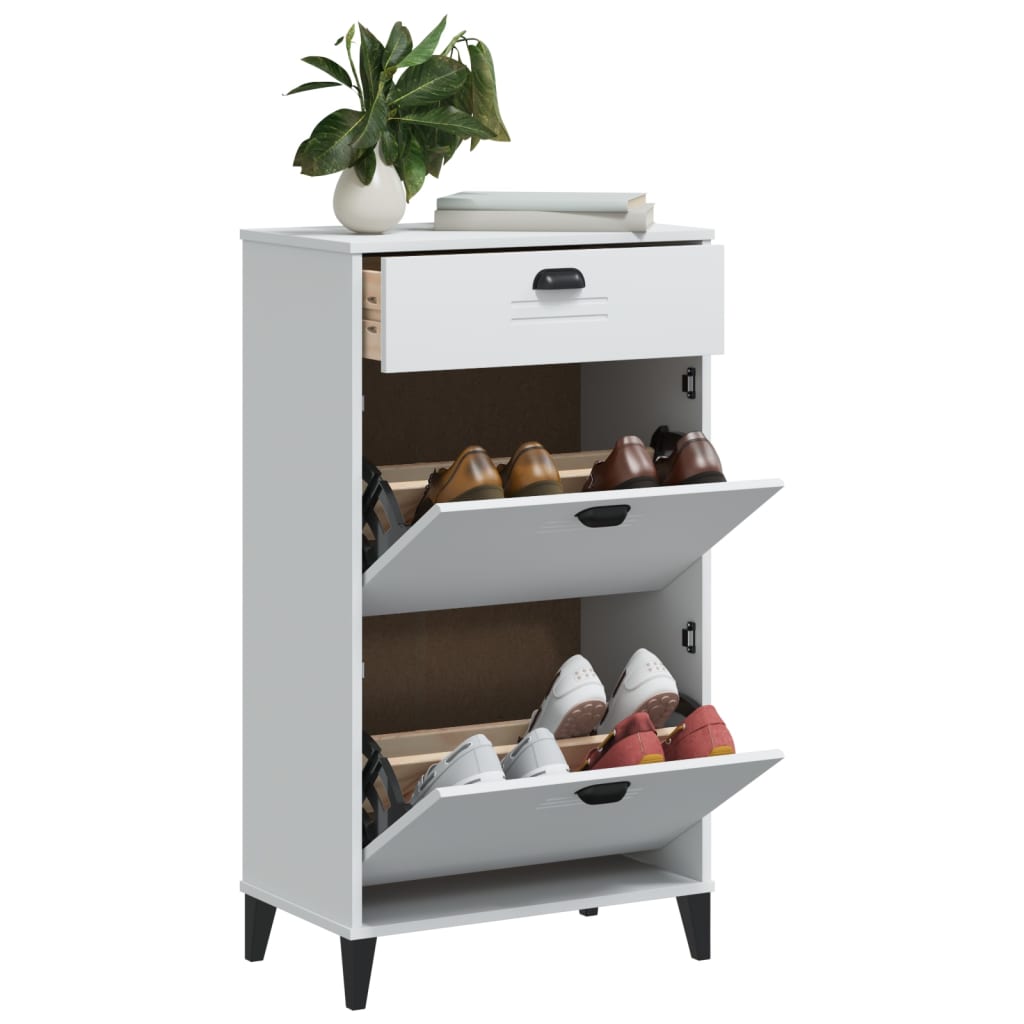 VidaXL Shoe cabinet Viken Properted Wood White