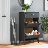 Vidaxl armoire à chaussures viken bois d'ingénierie gris anthracite