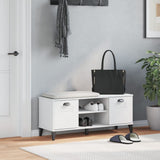 Vidaxx banc à chaussures viken 106x35x45 cm bois d'ingénierie blanc