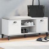 Vidaxx banc à chaussures viken 106x35x45 cm bois d'ingénierie blanc