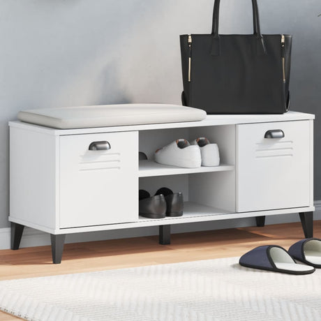 Vidaxx banc à chaussures viken 106x35x45 cm bois d'ingénierie blanc
