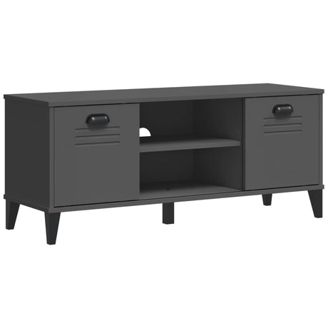 Vidaxl banc à chaussures viken 106x35x45 cm bois d'ingénierie gris anthracite