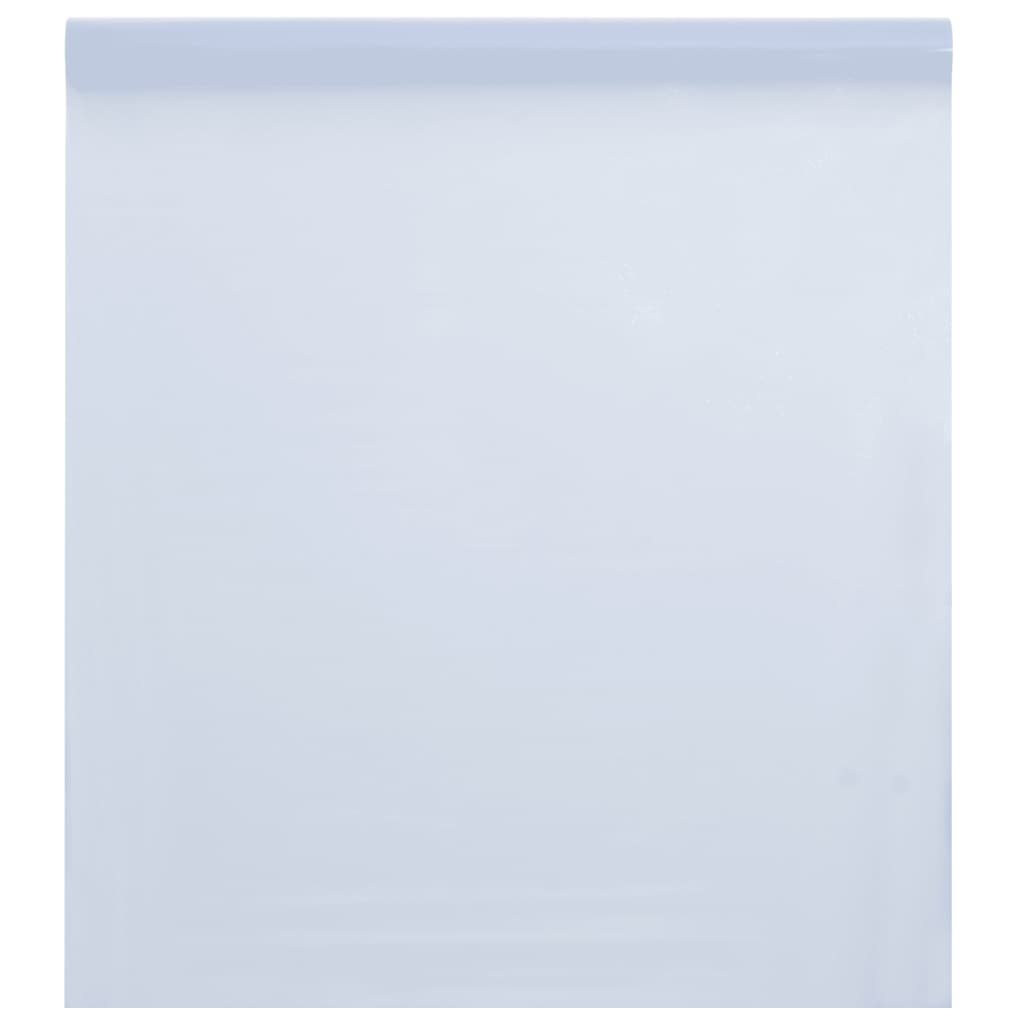 Película de ventana de Vidaxl Matte estático transparente blanco 45x2000 cm PVC