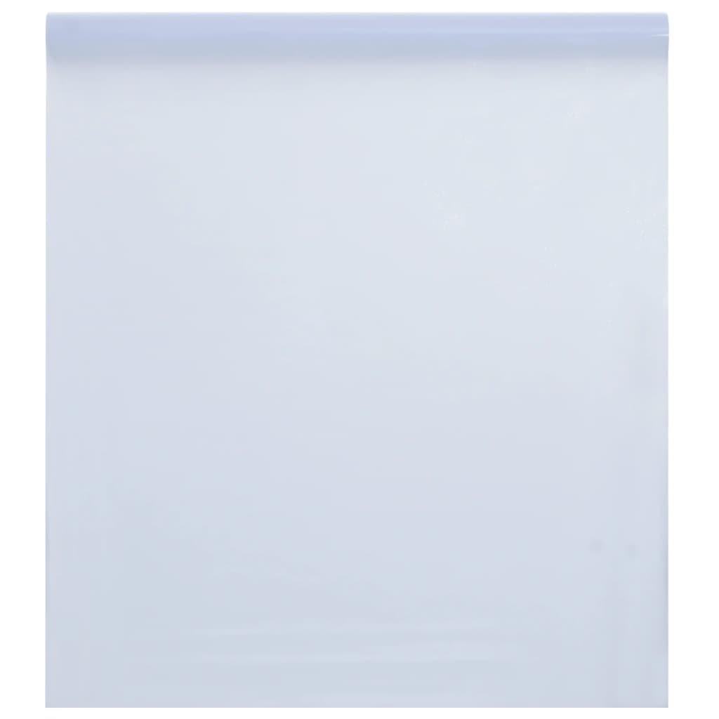 Película de ventana de Vidaxl Matte estático transparente blanco 90x2000 cm PVC