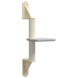 Vidaxl meuble mural pour chat avec griffoir 85,5 cm gris clair