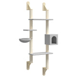 Vidaxl meuble pour chat mural avec griffoir 180 cm gris clair