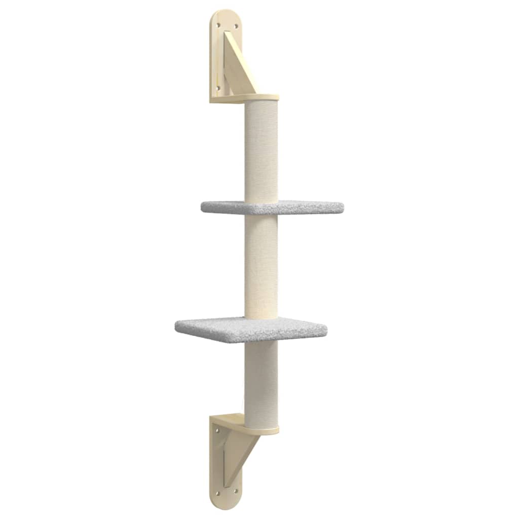 Vidaxl meuble pour chat mural avec griffoir 108 cm gris clair