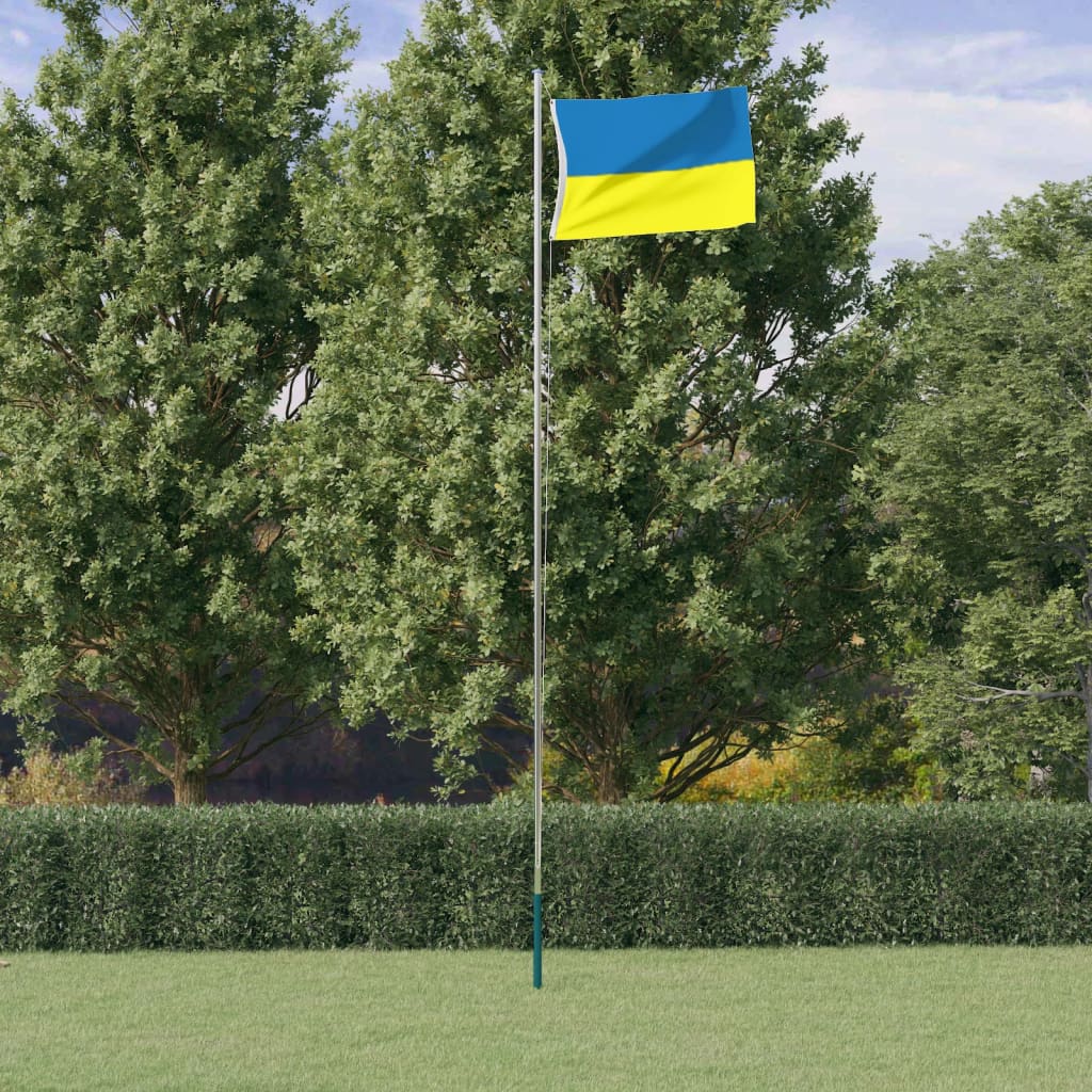 Vidaxl Flag Ukraine med messingøjne 90x150 cm