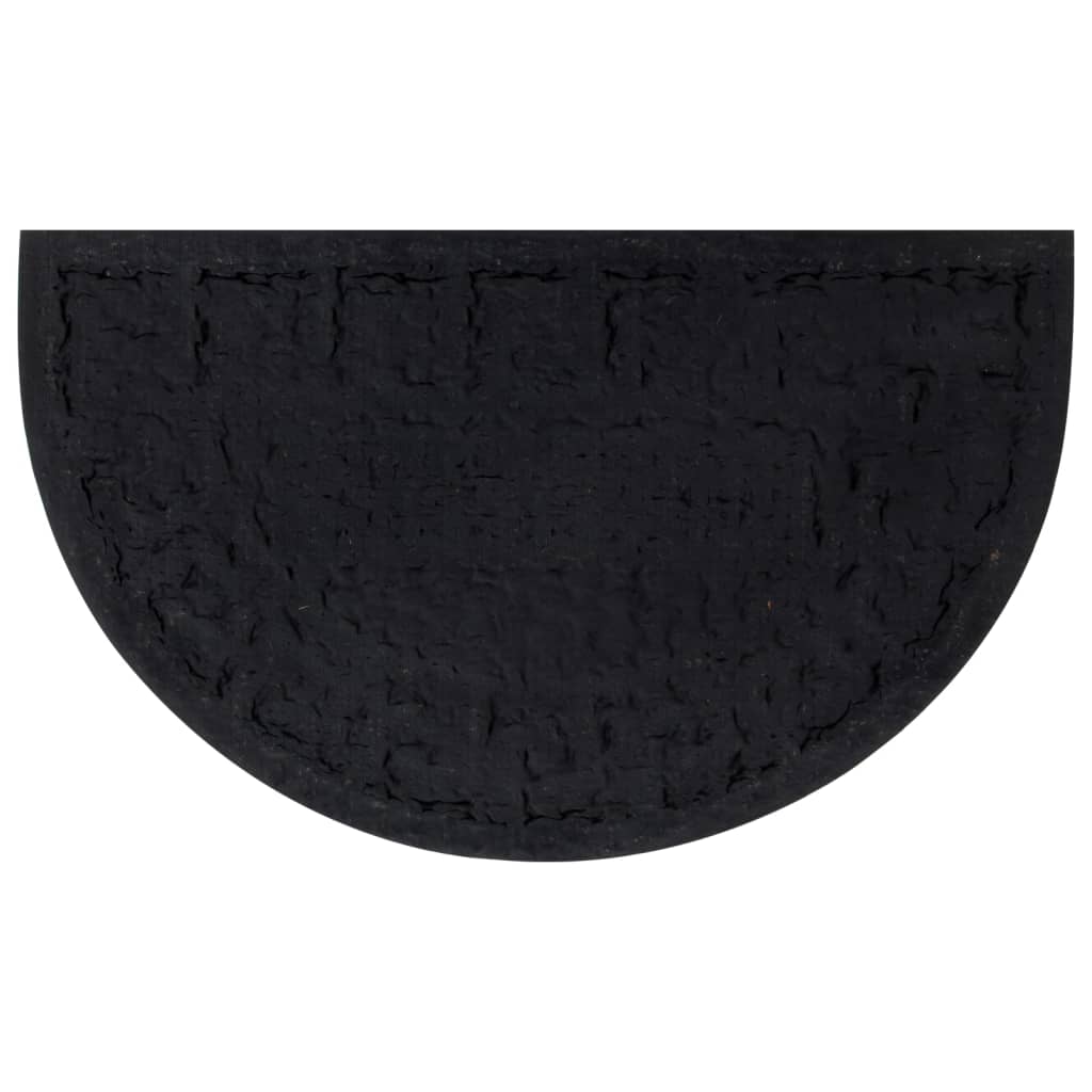 Vidaxx paillasson semi-circulaire 45x75 cm caoutchouc et fibre de coco