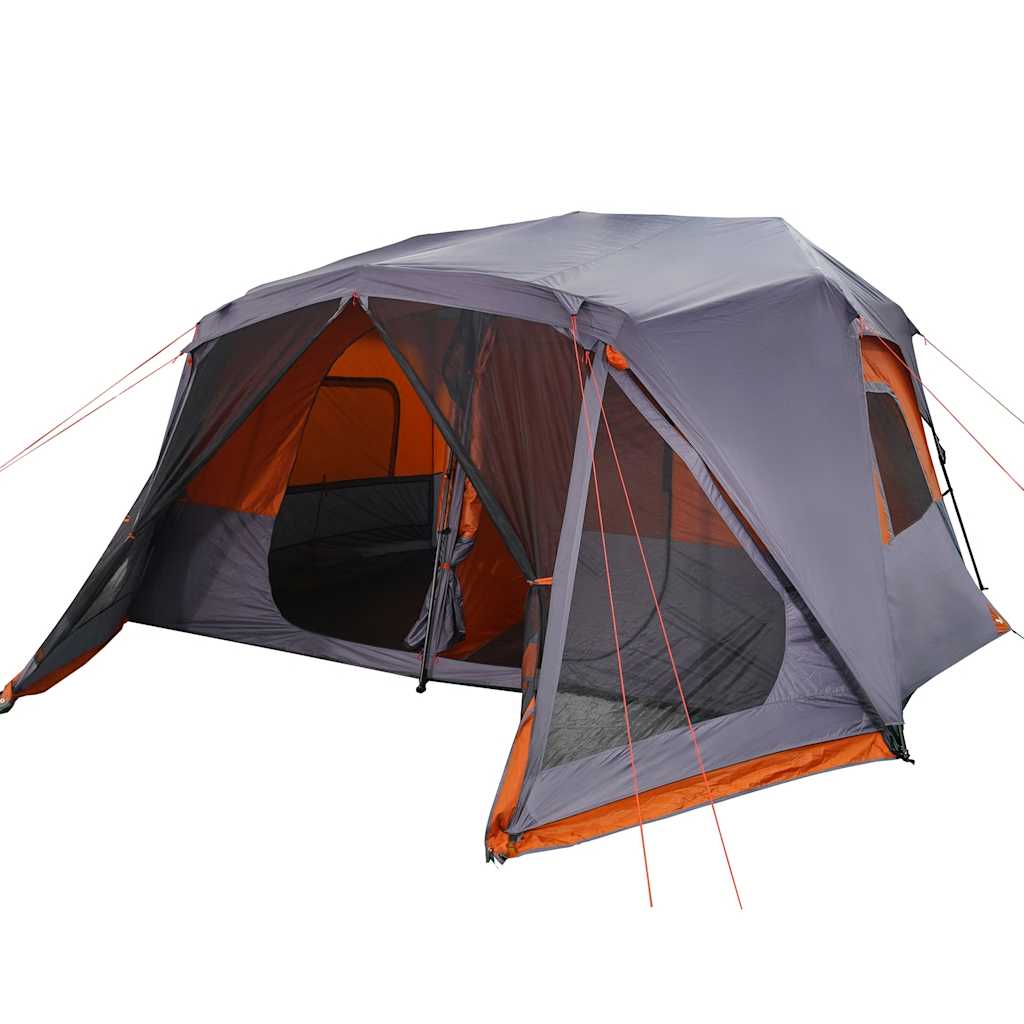 Vidaxl Tent 10 Personne étanche Fast Dons gris et orange