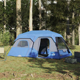 VidaXL tente familiale 9 personnes étanche à dégagement rapide bleu