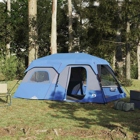 VidaXL tente familiale 9 personnes étanche à dégagement rapide bleu