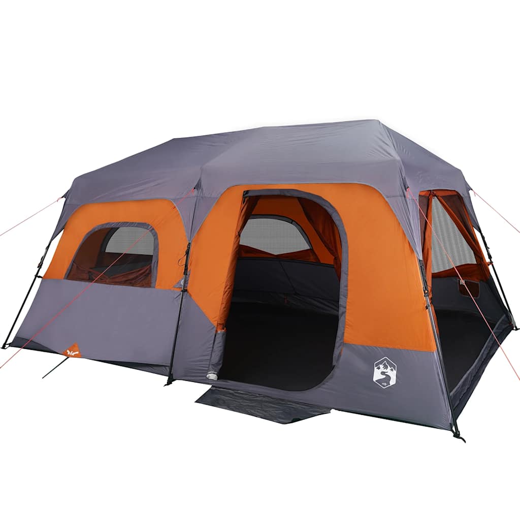 Vidaxl Tent 9-person waterproof Fast release gray and orange