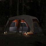 VidaXL tent with LED 10-person quick release light gray and orange