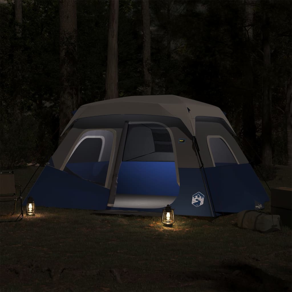 VidaXL tent with LED 6-person quick release light blue