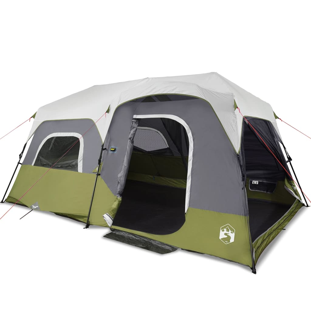 Vidaxl Tent de 9 personas impermeables con azul claro LED