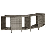 Vidaxx étagères de rangement pour spa 2 pcs poly rotin gris