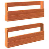 Vidaxx étagères à chaussures 2 pcs 59x8,5x23,5 cm bois de pin massif lavage marron