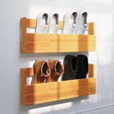 Vidaxx étagères à chaussures 2 pcs 59x8,5x23,5 cm bois de pin massif lavage marron
