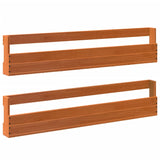 Vidaxl Shoe Racks 2 PCS 110x8,5x23,5 cm Solid Pine Wax Brown