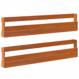 Vidaxx étagères à chaussures 2 pcs 110x8,5x23,5 cm bois de pin massif lavage marron