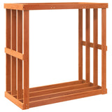 Vidaxxl porte-bûches 108x52x106 cm bois de pin massif, marron lavé