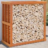 Vidaxxl porte-bûches 108x52x106 cm bois de pin massif, marron lavé
