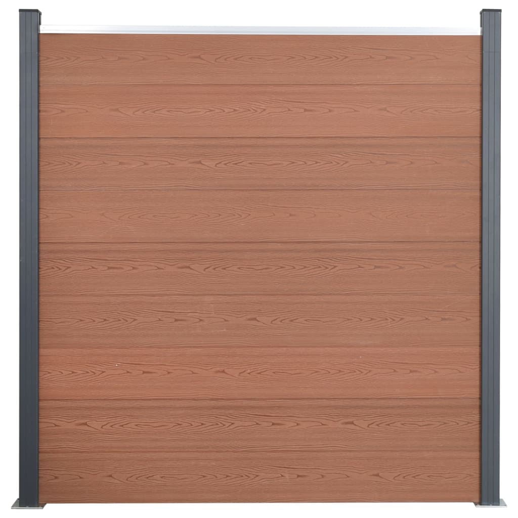 Set di pannelli di recinzione Vidaxl 180x186 cm HKC Brown