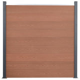 Set di pannelli di recinzione Vidaxl 180x186 cm HKC Brown