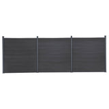 VIDAXL -Zauntafel Set 526x186 cm HKC Grau