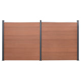 Panel de valla Vidaxl Conjunto de 353x186 cm HKC Brown