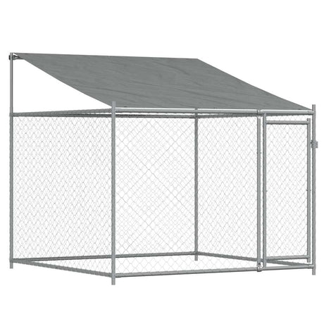 Vidaxxl niche avec toit et porte 2x2x2 m acier galvanisé gris