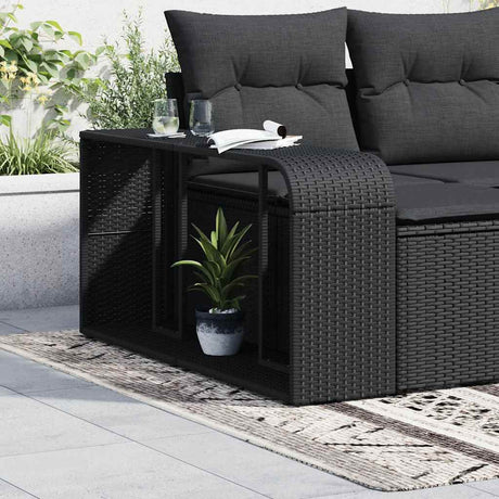 VidaXL étagères de rangement 2 pcs poly rotin noir