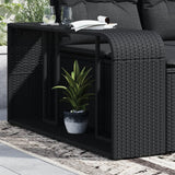 Vidaxl -Speicherwerte 2 St Poly Rattan Schwarz