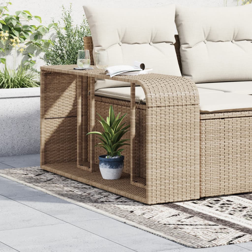 VidaXL étagères de rangement 2 pcs poly rotin beige