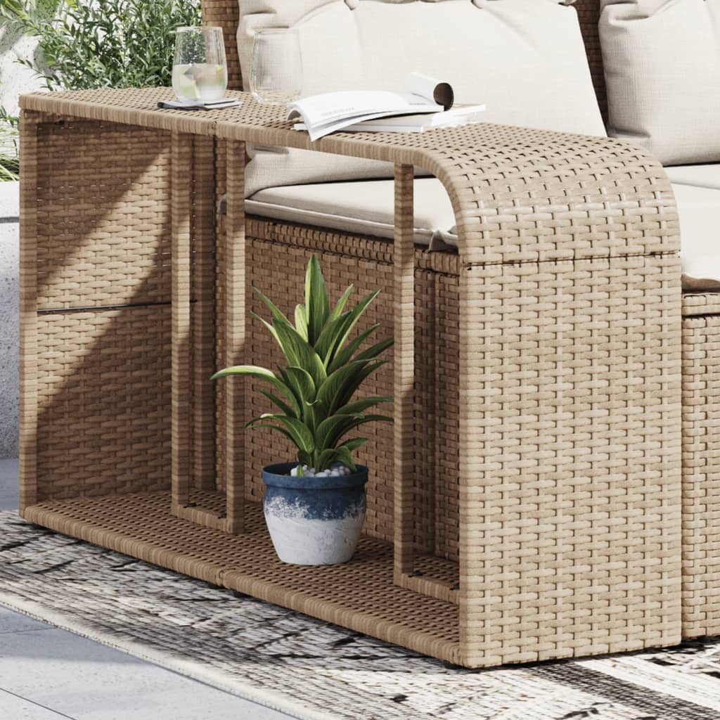 VidaXL étagères de rangement 2 pcs poly rotin beige