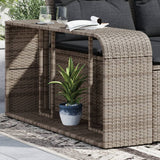 Vidaxx étagères de rangement 2 pcs poly rotin gris