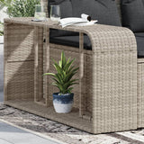 Vidaxl étagères de rangement 2 pcs poly rotin gris clair
