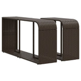 VidaXL étagères de rangement 2 pcs poly rotin marron