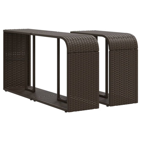 VidaXL étagères de rangement 2 pcs poly rotin marron