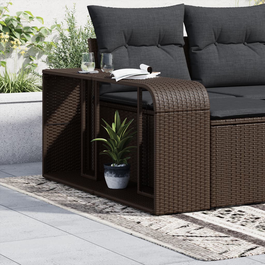 VidaXL étagères de rangement 2 pcs poly rotin marron