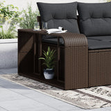 VidaXL étagères de rangement 2 pcs poly rotin marron
