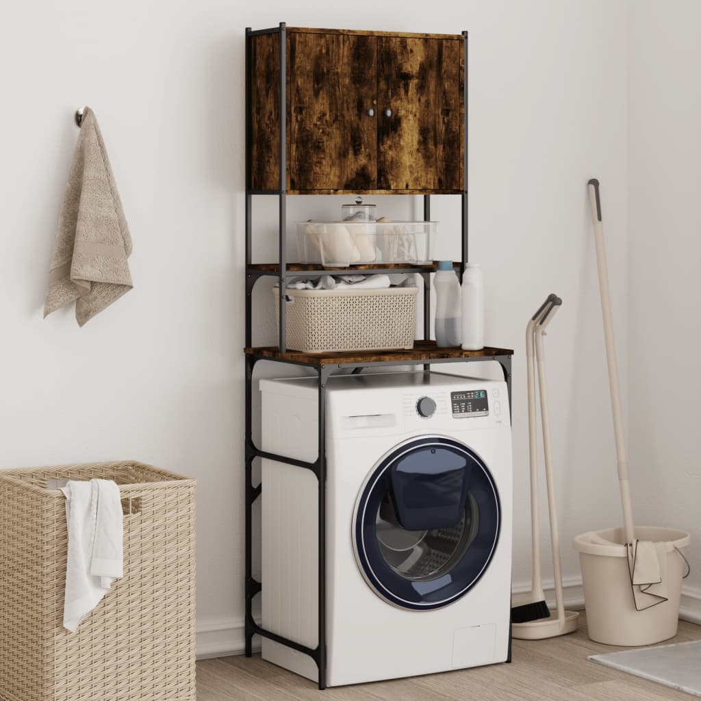 Vidaxl washing machine cupboard 68x48.5x194 cm smoked oak colored