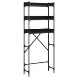Vidaxx meuble pour machine à laver 67x25x163 cm bois fini noir