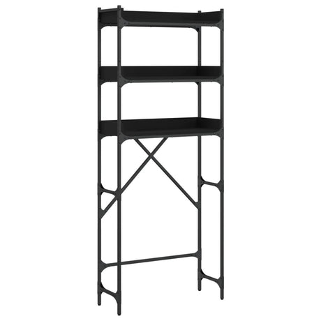 Vidaxx meuble pour machine à laver 67x25x163 cm bois fini noir