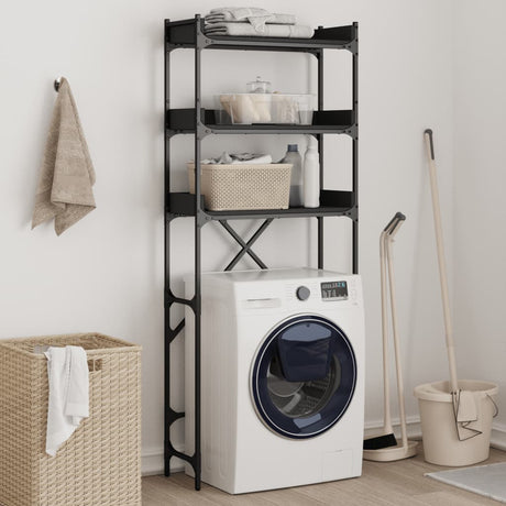 Vidaxx meuble pour machine à laver 67x25x163 cm bois fini noir