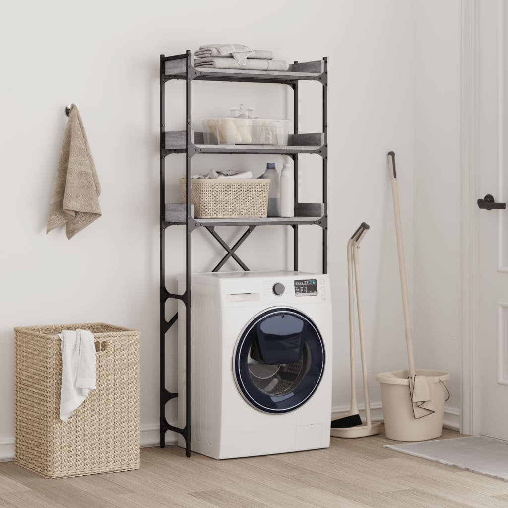 Vidaxx support pour machine à laver 67x25x163 cm bois fini gris sonoma