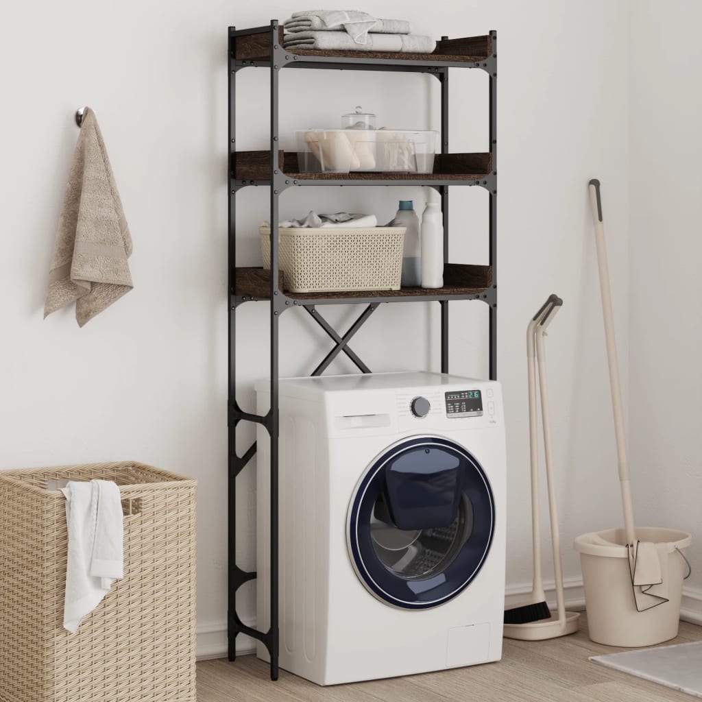 Vidaxx support pour machine à laver 67x25x163 cm bois fini couleur chêne marron