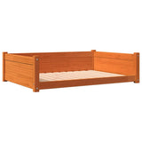 Vidaxxl lit pour chien 105,5x75,5x28 cm bois de pin massif lavage marron