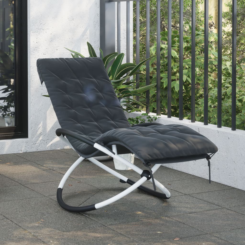 Vidaxx coussin de chaise longue 160x50x10 cm daim artificiel noir